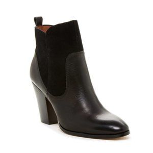 Donald Pliner Sesso Black Leather Heeled Booties